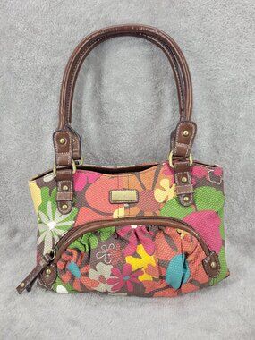 Rosetti Floral Print Double Handle Handbag